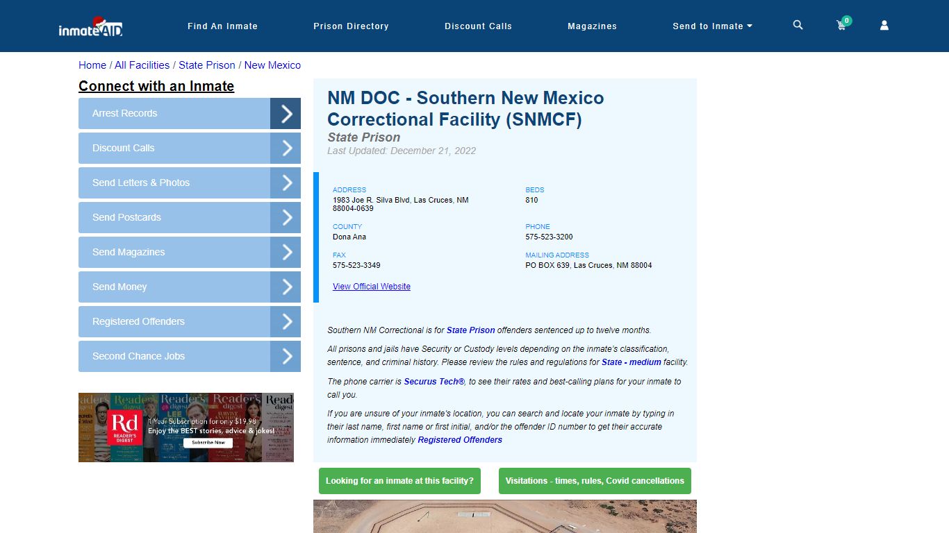 NM DOC - Southern New Mexico Correctional Facility (SNMCF)