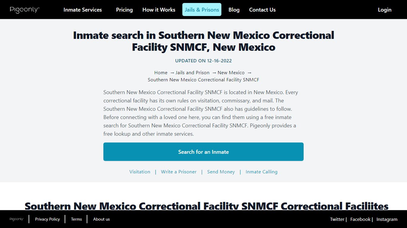 Southern New Mexico Correctional Facility SNMCF | New Mexico